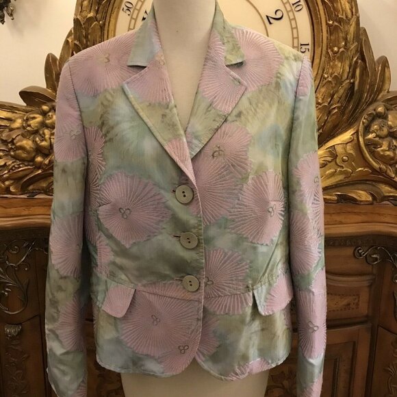 CLEMENT. Size 16-18. Embroidered Satin Lined Long Sleeve Dressy Jacket. DB - Picture 1 of 10